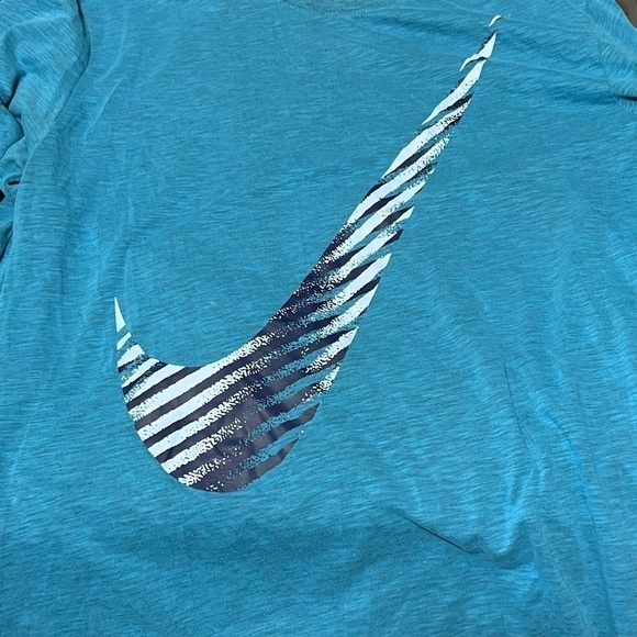 Nike Dri-Fit Mens Long Sleeve Crew Neck T Shirt Size M Blue - Picture 5 of 5